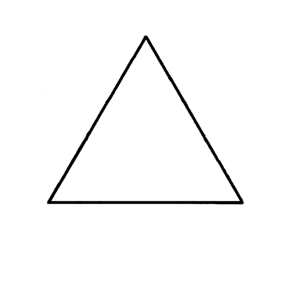 Треугольник на белом фоне