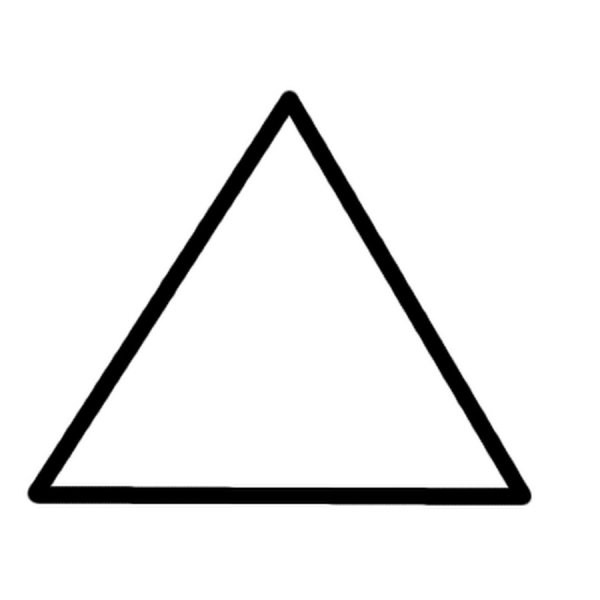 Треугольник черный контур