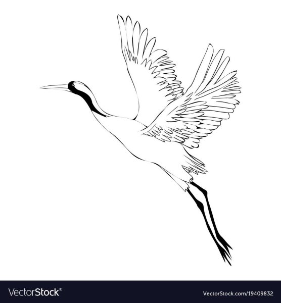 Журавль контур