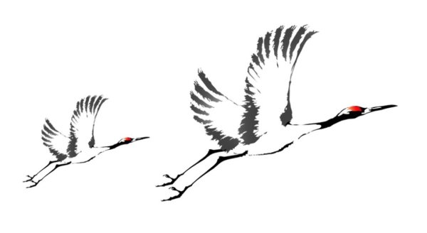 Журавлик раскраска