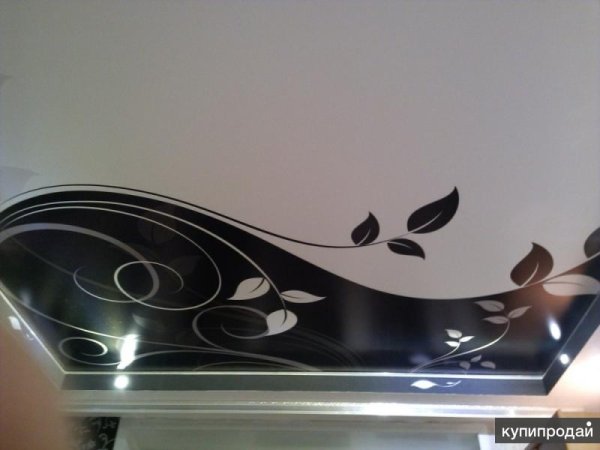 Натяжные потолки с фотопечатью черно белые