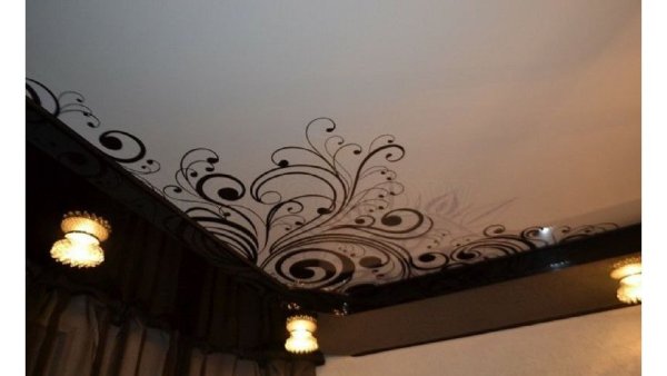 Натяжные потолки с узорами