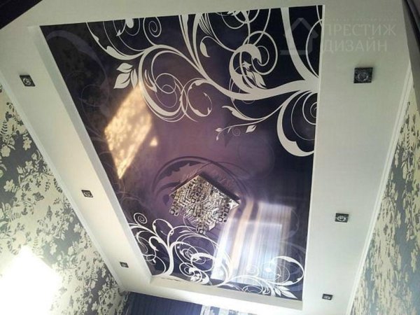 Натяжные потолки с фотопечатью черно белые