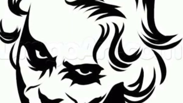 Джокер черным маркером