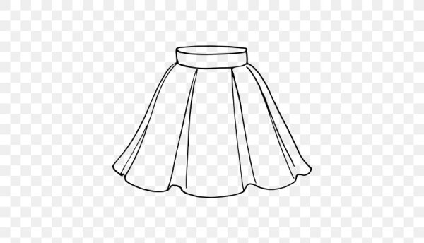 Юбка раскраска для детей