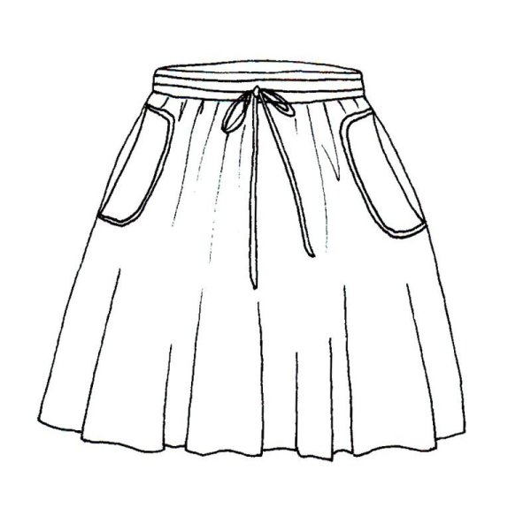 Юбка раскраска для детей