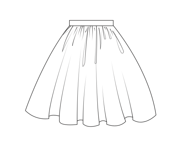 Юбка контур