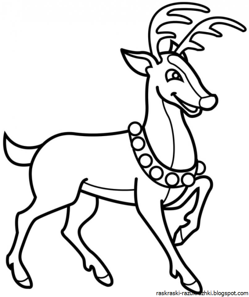 Раскраска Лось для детей 3-4 лет