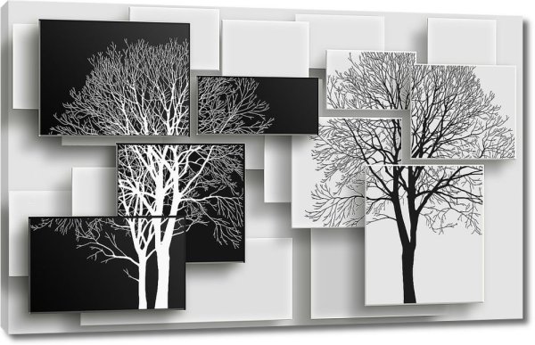 Панно черно белое на стену