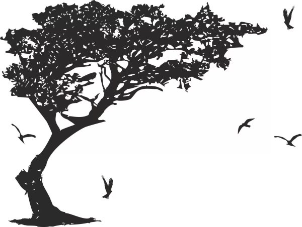 Трафарет "дерево"