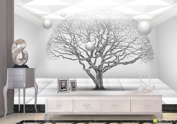 Фотообои дерево на стене