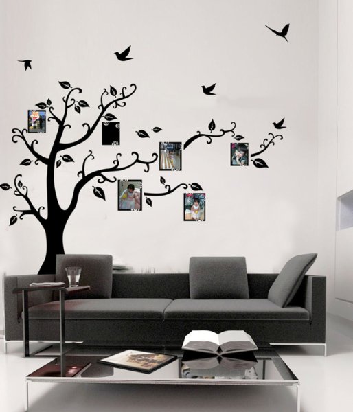 Наклейки на стену черно белые