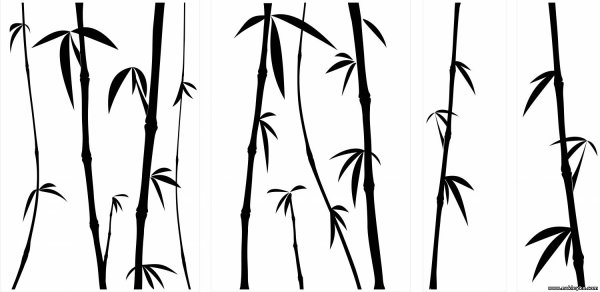 Трафарет бамбук