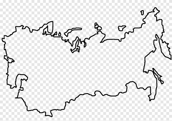 Карта России контур