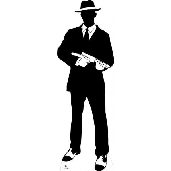 Силуэт человека в шляпе