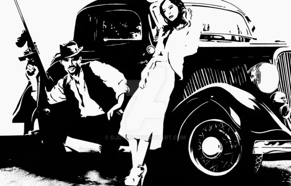 Бонни и Клайд черно