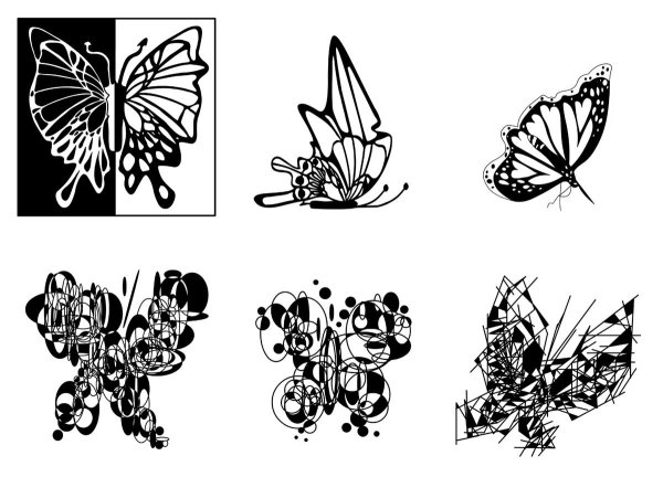 Стилизованные бабочки