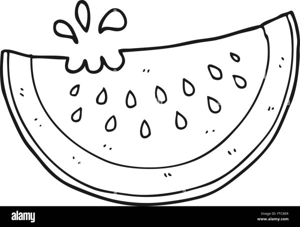 Долька арбуза раскраска