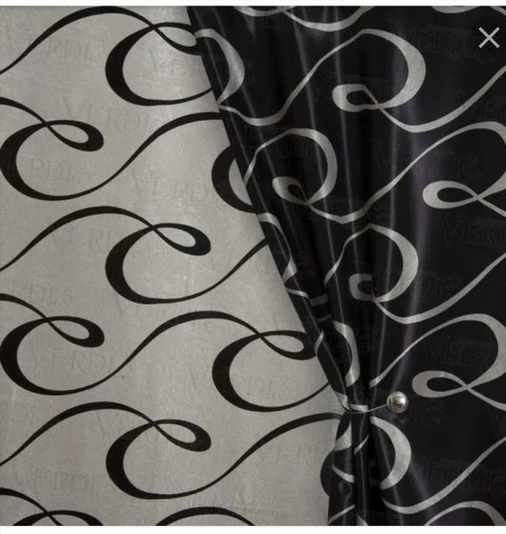 Ткань для штор черно-белая