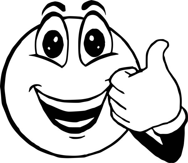 Смайлик черно белый