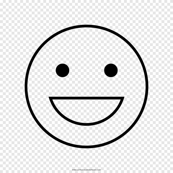 Смайлик черно белый