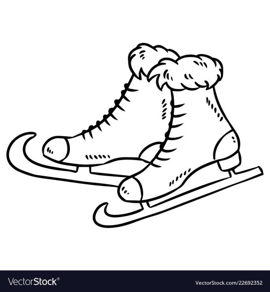 Коньки раскраска для детей