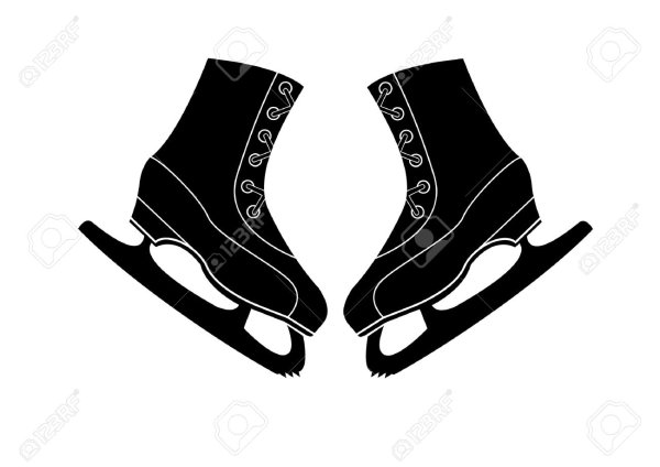 Фигурное катание коньки вектор