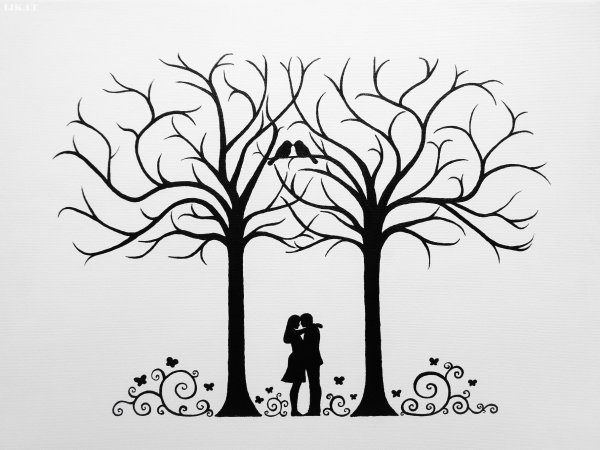 Сказочное дерево силуэт