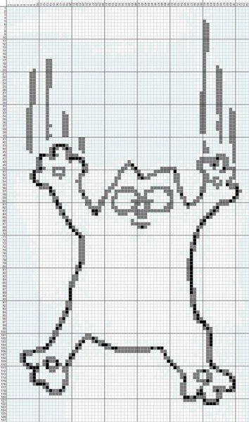 Схемы котиков для вязания спицами