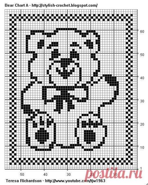 Плед филейное вязание крючком схемы для детей