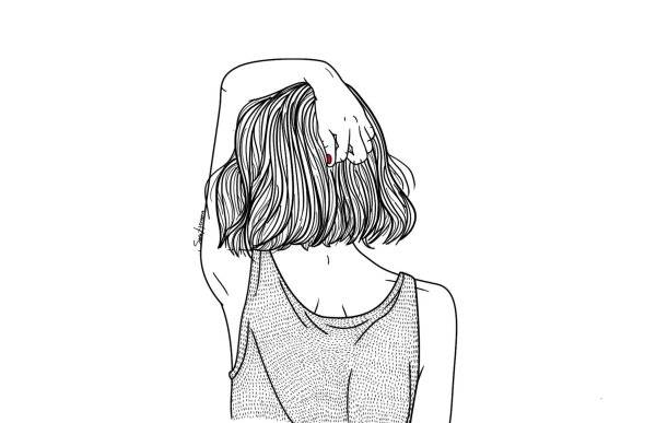 Рисунки для срисовки девушки без лица