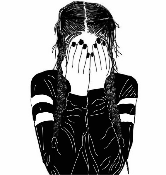 Чёрно белые девочки