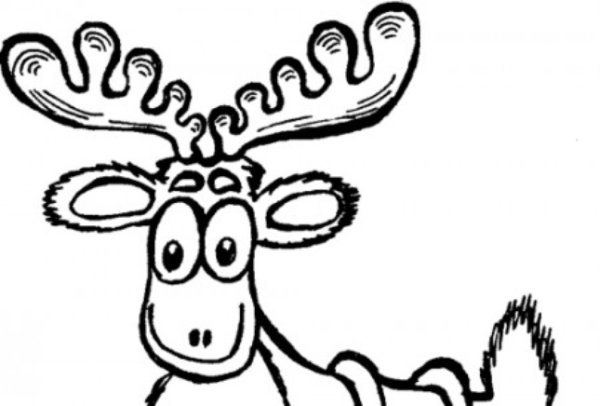 Новогодний Лось раскраска