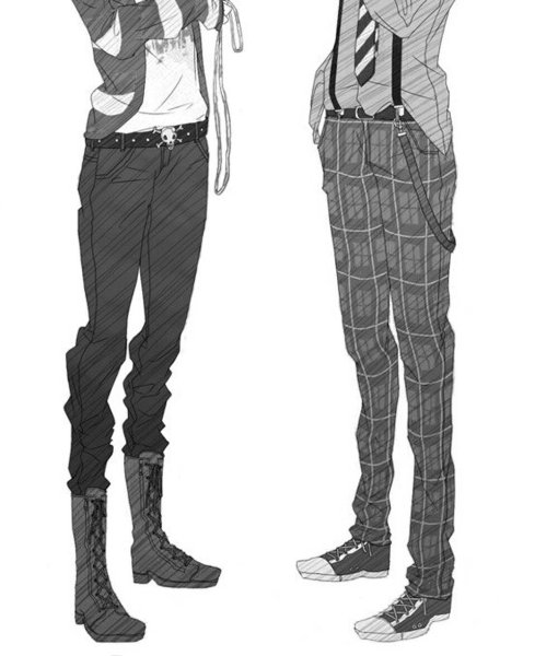 Скетч парня в полный рост