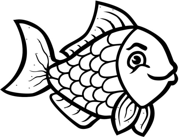 Раскраска рыбка