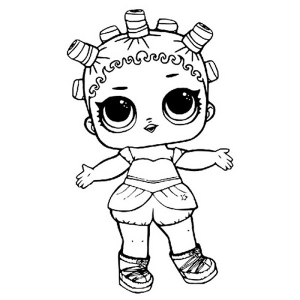 Кукла ЛОЛ Квин би раскраска