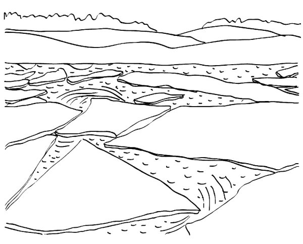 Ледоход раскраска