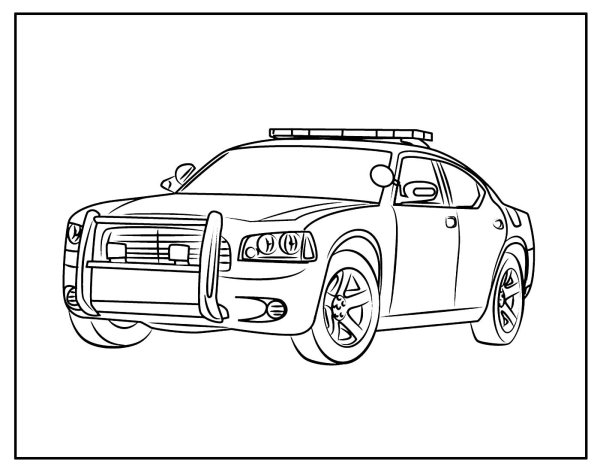 Полицейский Форд Мустанг раскраска
