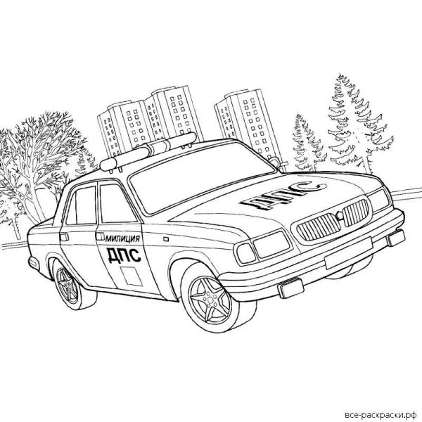 Машина ВАЗ 2115 для раскраски сзади
