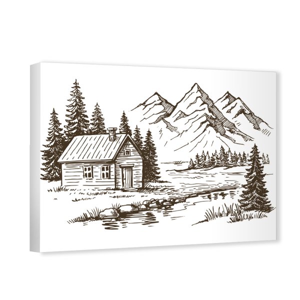 Домик в лесу набросок