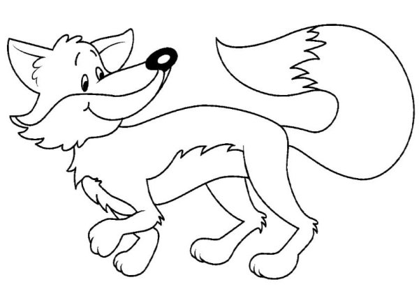 Трафарет лисички для рисования
