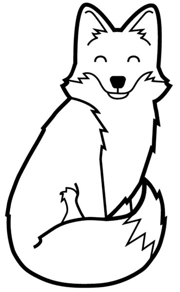 Лиса черно белая