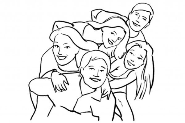 Рисунок семьи мама папа дочь