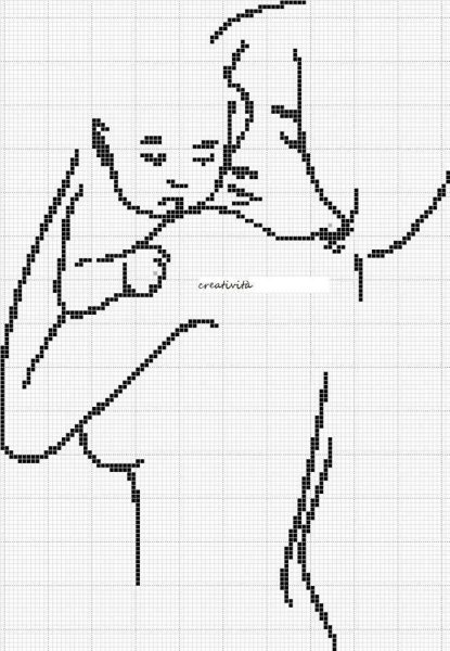 Вышивка крестиком черно белые схемы