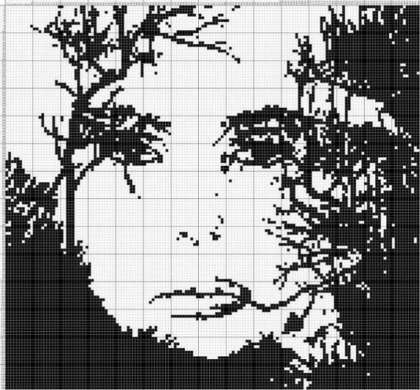 Вышивка крестом монохром
