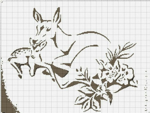 Вышивка крестом монохром