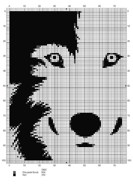 Схемы для вышивания черно белые