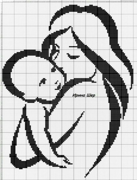 Вышивка детская монохром