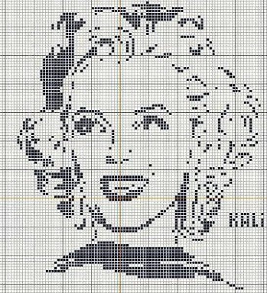 Вышивка монохром портреты