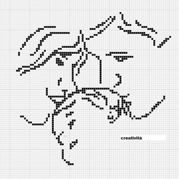 Схемы вышивки крестом монохром